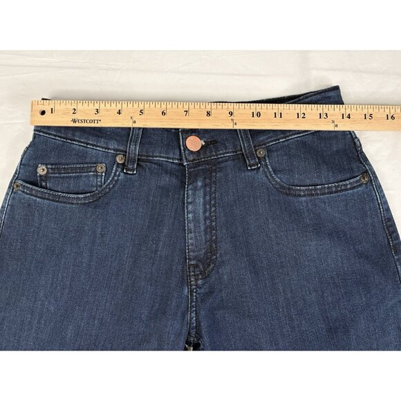 Mugsy Studio Blues Jeans Mens 28x29 Blue Slim Straight Stretch Dark Denim - Picture 10 of 13